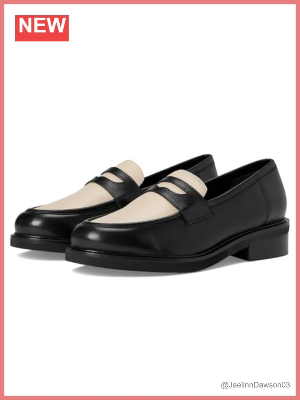Women's Leather Penny Loafer Flat Shoes with Cushioned Footbed